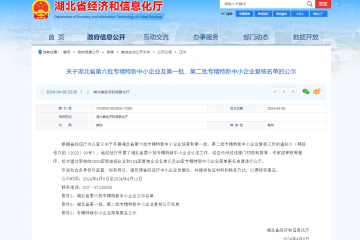 【喜讯】子公司百合医疗科技（武汉）荣获湖北省专精特新中小企业称号